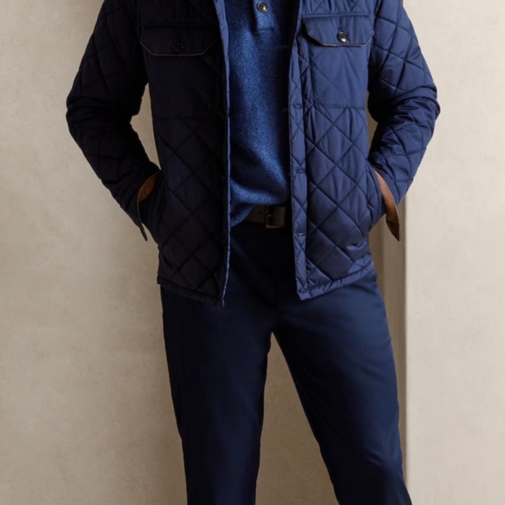 Men's Banana Republic slim core blue dress